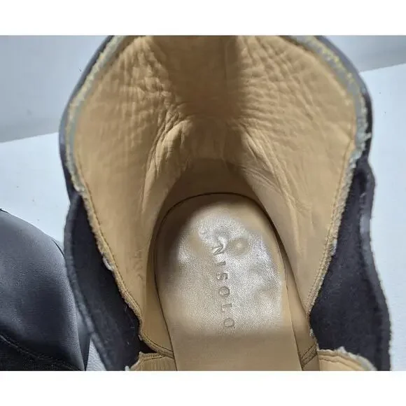 Nisolo Boots Womens Everyday Chelsea Black Leather Ankle Booties SZ 10 - Picture 8 of 9